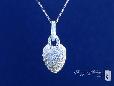 Sterling Silver CZ Pave Heart Pendant Necklace