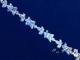 Flower & Leaf Sterling Silver Cubic Zirconia Bracelet