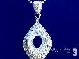 Designer Inspired Sterling Silver Woven Gold Vermeil CZ Drop Pendant Necklace