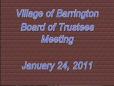January 24, 2011 Village Board Meeting