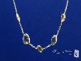 14K Yellow Gold Smokey Topaz & Citrine 17" Necklace