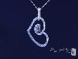 Fancy Micro Pave CZ Open Heart Pendant Necklace in Sterling Silver