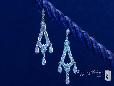 Eiffel Tower Pave CZ Sterling Silver Chandelier Earrings at ShoppingBadger.com