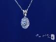 Sterling Silver Round Solitaire CZ Necklace