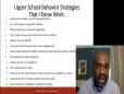 Upper school behavior strategies