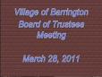 March 28, 2011 Village Board Meeting