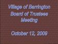 October 12, 2009 Board Meeting