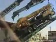 Cranes Cables Snap Dropping Big Truck