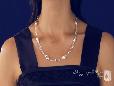 24 Inch Sterling Silver Ribbed Oval Beaded Necklace