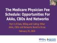 The Medicare Physician Fee Schedule: Opportunities for AAAs, CBOs and Networks