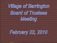 February 22, 2010 Board Meeting