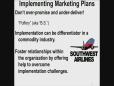 Implementing Marketing Plans