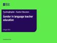 Gender in language teacher education