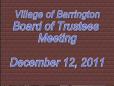 December 12, 2011 Board Meeting