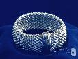 Sterling Silver 17mm Mesh Bracelet, 7.5"