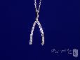 Sterling Silver CZ Wishbone Necklace