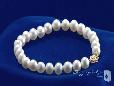 6-6.5mm Cultured Pearl Bracelet with 14K Yellow Gold Clasp, 7"