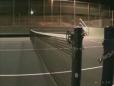 Inline Skater Gets Owned Jumping Tennis Net