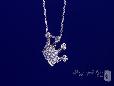 Petite CZ Crown Pendant Necklace in Sterling Silver