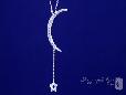 Sterling Silver CZ Moon & Star Necklace