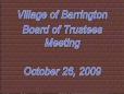October 26, 2009 Board Meeting