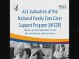National Family Caregiver Support Program Evaluation Feb. 26, 2015