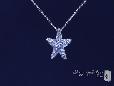 Petite Sterling Silver CZ Starfish Necklace