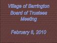 February 08, 2010 Board Meeting