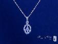 Sterling Silver Sparkling Petite CZ Peace Sign Necklace