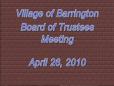 April 25, 2010 Board Meeting