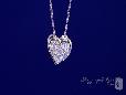 Small CZ Micro-Pave Heart Necklace in Sterling Silver