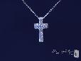 Petite Sterling Silver Pave CZ Cross Necklace