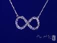 CZ Infinity Necklace in Sterling Silver