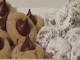 How to make peanut butter kiss & chocolate snowball cookies