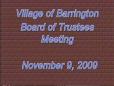 November 9, 2009 Board Meeting
