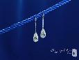 Sterling Silver Pear Drop CZ Earrings