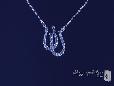 Sterling Silver CZ Double Horseshoe Necklace