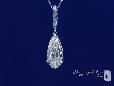 Sterling Silver Pear Shape CZ Drop Pendant Necklace