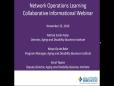 Network Operations Learning Collaborative Informational Webinar