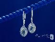 Sterling Silver Round Solitaire CZ Leverback Earrings