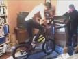 Awesome Treadmill Bike Trick