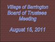 August 15, 2011 Board of Trustees Meeting