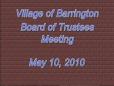 May 10, 2010 Board Meeting