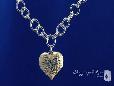 Sterling Silver & 14K Gold Heart Pendant with Rolo Chain Necklace