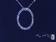 CZ Circle of Life Eternity Necklace in Sterling Silver