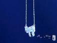 Sterling Silver Cubic Zirconia Bow Necklace