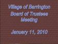 January 11, 2010 Board Meeting