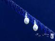 Sterling Silver CZ Drop Pearl Earrings