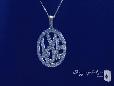 Sterling Silver CZ Love Circle Necklace