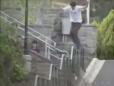 Sign Stops Rollerblader